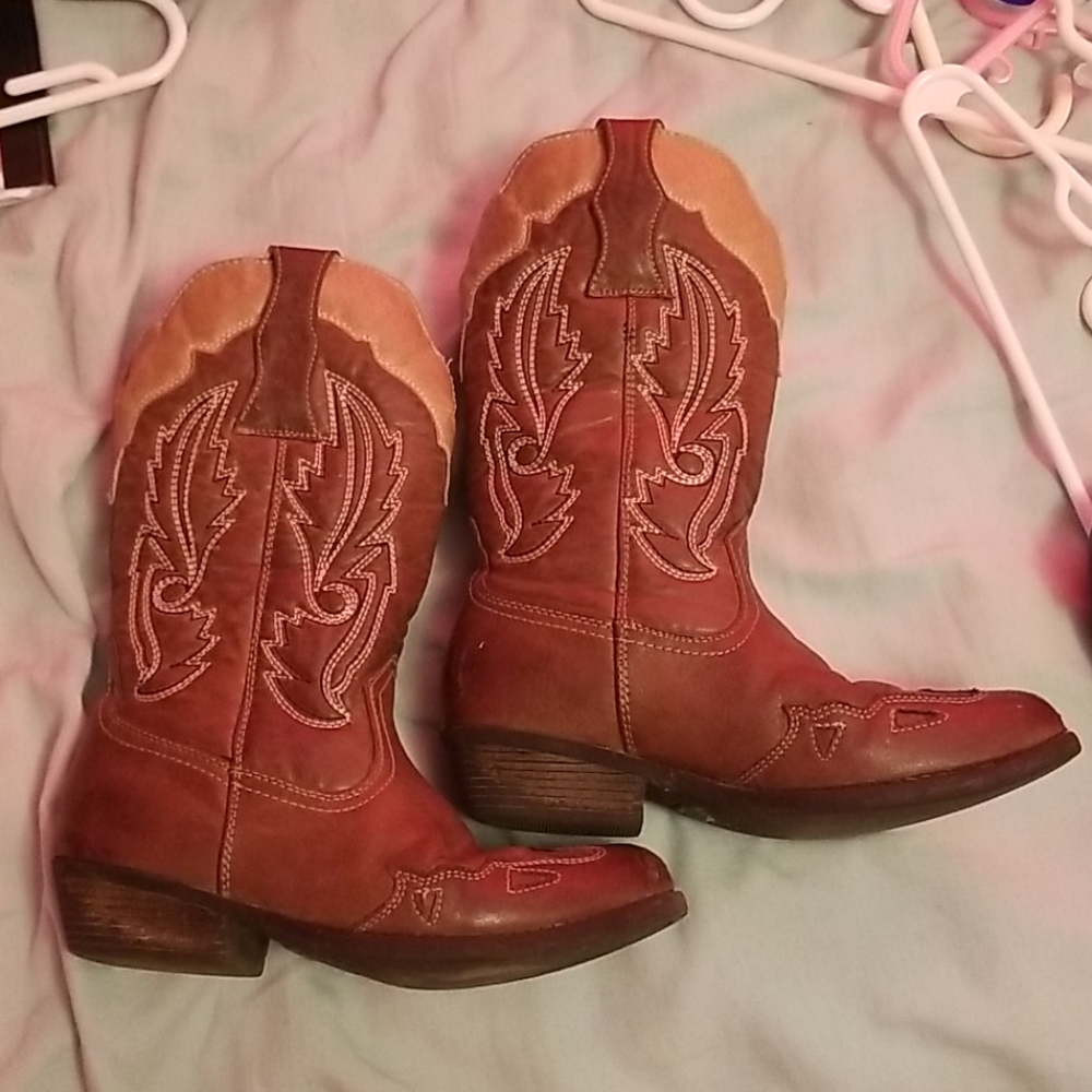 Girls cowgirl boots, sz 1